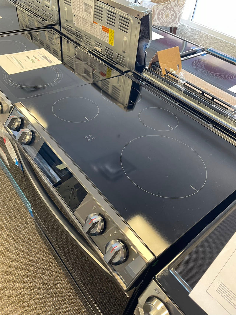 Samsung Bespoke 30-in Smart Slide In Induction Range with Self-cleaning, Air Fry Convection, and Steam Cleaning