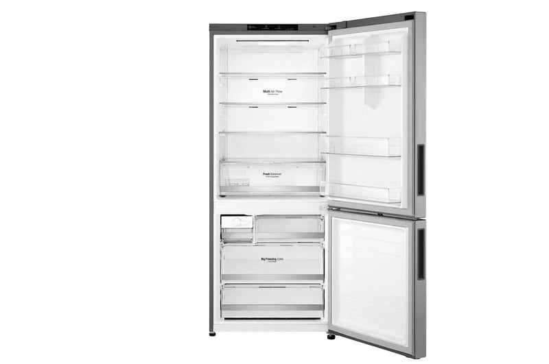 27.4 in. W 15 cu. ft. Bottom Freezer Refrigerator w/ Door Cooling, Multi-Air Flow and SmartDiagnosis in Platinum Silver