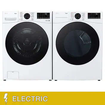 LG 4.5 cu. ft. Front Load Washer with TurboWash 360 and 7.4 cu. ft. Dryer with TurboSteam and Built-In Intelligence